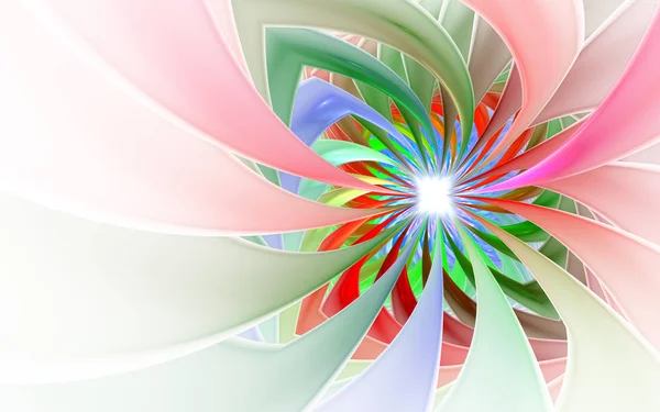 Espiral Petal Fireworks Imagen Generada Por Ordenador Fractal Abstracto Hermosa — Foto de Stock