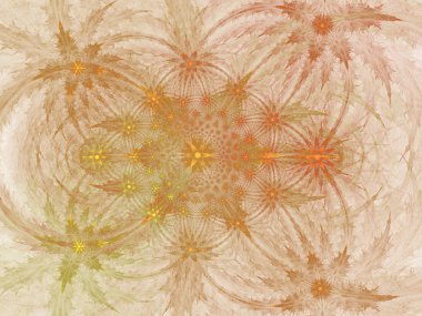 Renkli ve dinamik tüylü fraktal sivri (bilgisayar oluşturulan, Soyut Fraktal arka plan)