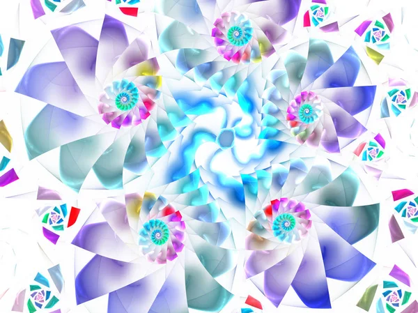 Kleurrijke Bloemen Gekleurd Glas Indruk Caleidoscopische Ontwerp Mooie Getinte Mozaïek — Stockfoto