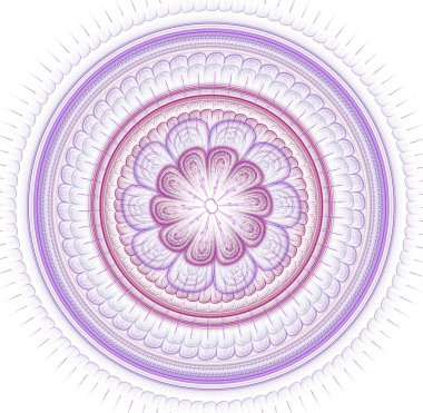 Fraktal mandala arka plan üzerinde. Deli Soyut Fraktal şekiller kaleidoscopical desenli