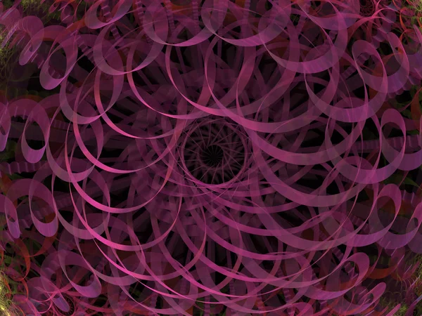 구체적 프랙탈 구조는 소용돌이로 이루어져 래스터 프랙탈 그래픽 기하학적 — 스톡 사진
