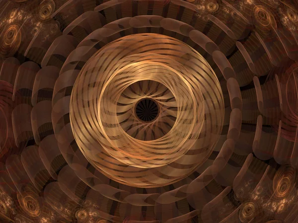 Estrutura Espiral Fractal Abstrata Composta Por Esferas Luminosas Bolhas Redemoinhos — Fotografia de Stock