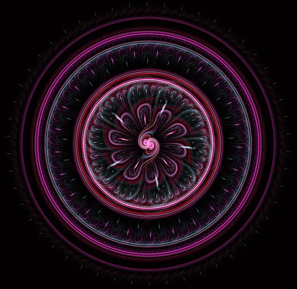 Mandala Fractală Fundal Forme Fractale Abstracte Nebune Model Caleidoscopic — Fotografie, imagine de stoc