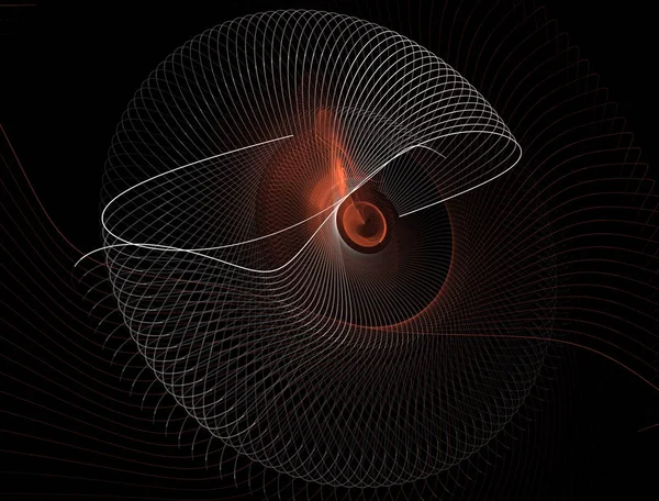추상적인 컴퓨터 어두운 배경에 프랙탈 디자인 디지털 예술입니다 추상적인 소용돌이 — 스톡 사진