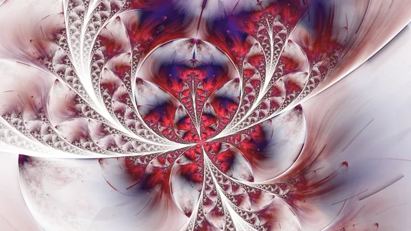 Parlayan Elementleri Olan Güzel Fraktal Çiçek Kelebek Soyut Fraktal Simetrik — Stok fotoğraf