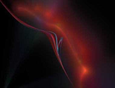 Soyut çok renkli dalga koyu arka plan üzerinde