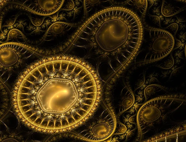 Moderne Fractal Mechanische Achtergrond Time Machine Digitale Kunst Voor Creatieve — Stockfoto