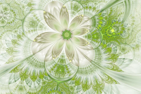 Abstrakte Fraktale Floralen Hintergrund Dekorative Hochglanz Blume Digitale Grafik Elegante — Stockfoto