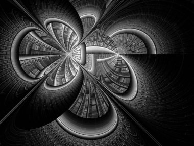 Çiçek ve kesişen sarmal çizgiler stilize görüntüler. Infinity uzay ve zamanın. Kaotik hareket uzayda. Çarpışma yıldız. Kozmik nesnelerin etkileşim. Görünmez dünyanın.