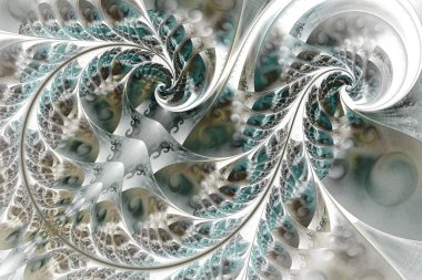 Peri sonsuz soyut çiçek desenli. Parlak renkler ve köpüklü doku. Dijital Fractal sanat yaratıcı grafik tasarım için. Gizemli sarmal bilgisayar tarafından oluşturulan görüntü.