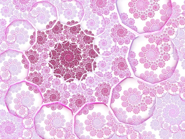 Renkli kar fraktal. Kış arka plan mavi arka plan üzerinde sarmal desen oluşturan kar taneleri ile