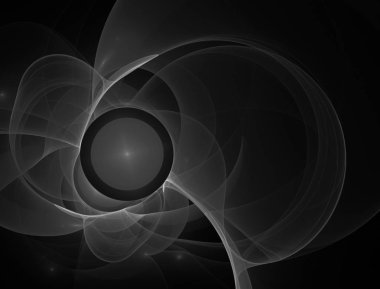 Teknik fraktal arka plan - dalga ve eğrileri. Soyut bilgisayar tarafından oluşturulan görüntü. Teknoloji, bilim kurgu veya sanal gerçeklik zemin. Kapakları, afiş, web tasarım.