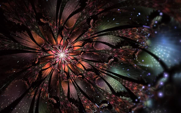 Soyut bilgisayar fraktal çiçek tasarım oluşturulan. Dijital sanat yaratıcı kapak tasarımı veya tablet arka plan, masaüstü duvar kağıdı için.