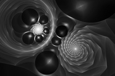 Soyut bir bilgisayar fraktal tasarım oluşturulan. Fraktal renk doku soyut. Neon parlayan fraktal sarmal. Arka plan dijital sanat