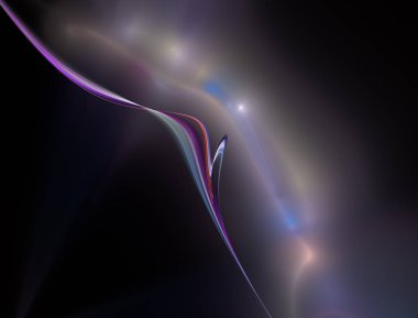 Soyut çok renkli dalga koyu arka plan üzerinde