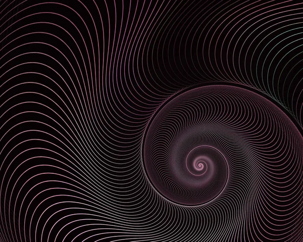 Espiral Fractal Abstracta Fondo Concha Sección Concha Fibonacci Simetría Espiral — Foto de Stock