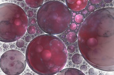 Gerçekçi su köpük sabun köpüğü. Spreyler ile serin derin deniz. Parlak renkler ve parlak nokta. Dijital sanat. Fraktal grafik afiş, el ilanı, davet için.