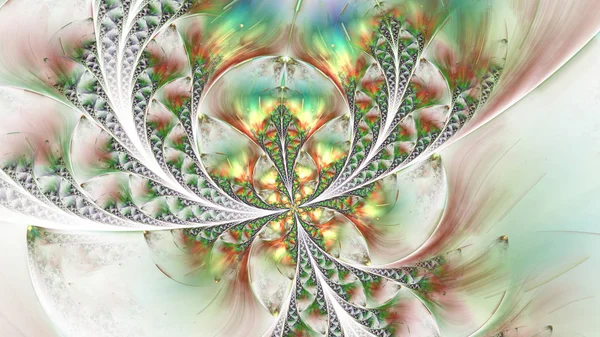 Extraordinary Beautiful Multi Colored Stained Glass Butterfly Abstract Fractal Symmetrical — 图库照片