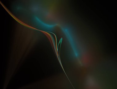 Soyut çok renkli dalga koyu arka plan üzerinde