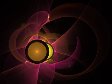 Dinamik düz eğri çizgiler. Soyut fütüristik ve modern kavram arka plan kompozisyon. Fraktal grafik ayrıntılı. Teknoloji, bilim kurgu veya sanal gerçeklik kavramı zemin. Kapakları, afiş, web tasarım.