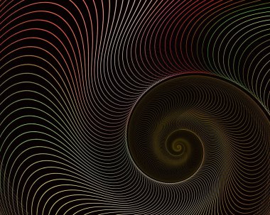 Soyut Fraktal sarmal. Kabuk arka plan, sarmal simetri Fibonacci kabuk bölümü. Çapraz yarısı altın oran yapısı, büyümesini yakın Pompilius nautilus
