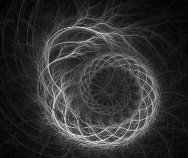 Soyut bir bilgisayar modern fraktal tasarım koyu arka plan üzerinde oluşturulan. Fraktal renk doku soyut. Dijital sanat. Soyut Form ve renk. Sarmal çiçek süsleme