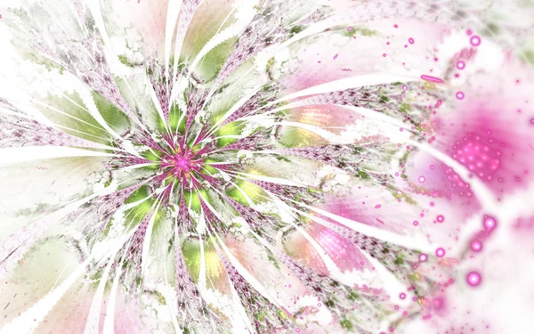 Абстрактний Комп Ютер Створив Фрактальний Квітковий Дизайн Цифрове Мистецтво Планшетного — стокове фото