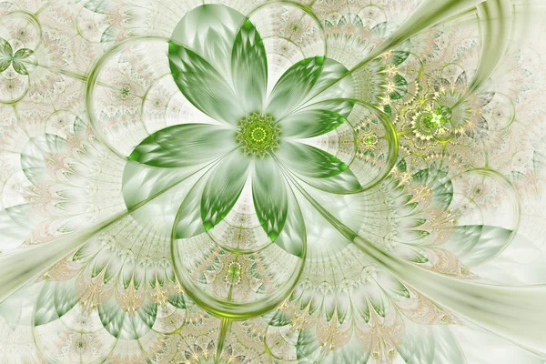 Abstrakte Fraktale Floralen Hintergrund Dekorative Hochglanz Blume Digitale Grafik Elegante — Stockfoto