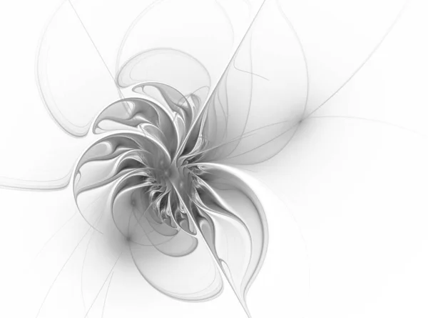 Beautiful Soft Fractal Flower Computer Generated Graphics Abstract Floral Fractal — Stock Photo, Image