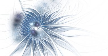 muhteşem fraktal desen mavi.