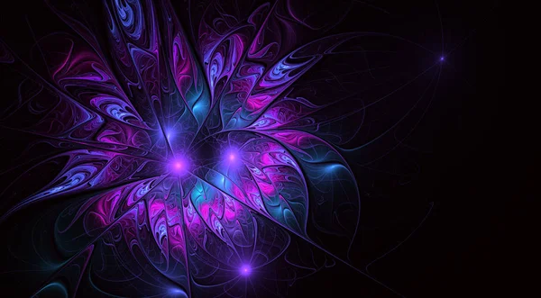 Fantasy Artystyczny Kwiat z efektem oświetlenia. — Zdjęcie stockowe