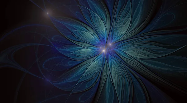 Καταπληκτικά fractal μοτίβο με μπλε χρώμα. — Φωτογραφία Αρχείου