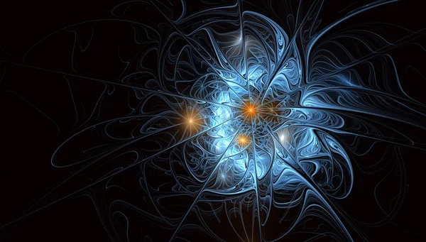 Ilustración fractal de fondo brillante con adorno floral . —  Fotos de Stock