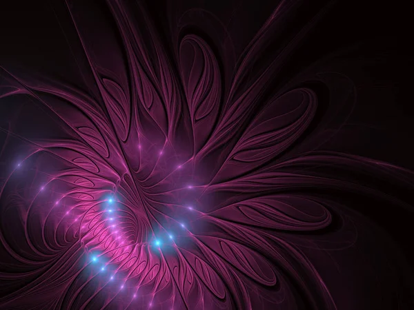 Fraktal Fantasy i Artystyczny Kwiat. Piękne błyszczące futurystyczne tło. — Zdjęcie stockowe