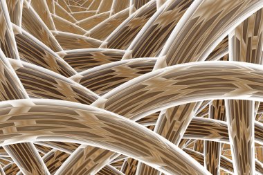 Çok renkli karışık renkli iplik ipi. Soyut fraktal arka plan