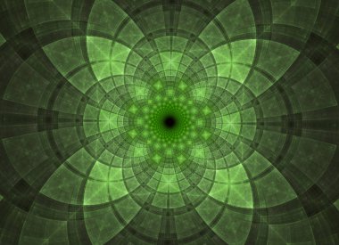 Kaleydoskop soyut kutsal geometri. Etnik fraktal sanat.