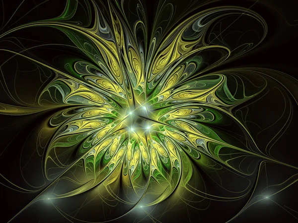 Fantasy artistic flower with lighting effect.