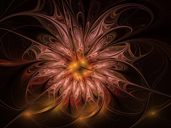 Fantasy artistic flower with lighting effect.