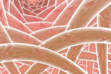 Çok renkli karışık renkli iplik ipi. Soyut fraktal arka plan