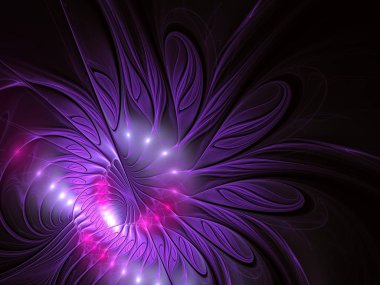 Aydınlatma etkisi ile Fantezi sanatsal çiçek.