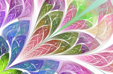 Simetrik ve sihirli çiçek fraktal desen. Çok renkli paletgüzel çiçek.