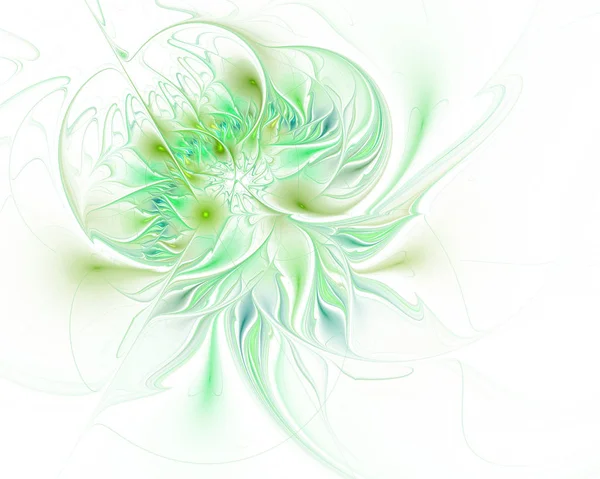 Fabulous floral fractal pattern in green. — Stock Photo, Image