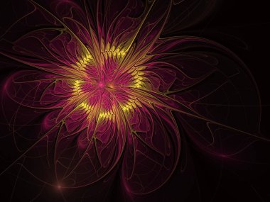 fraktal çiçek süsleme ile parlak arka plan resmi.