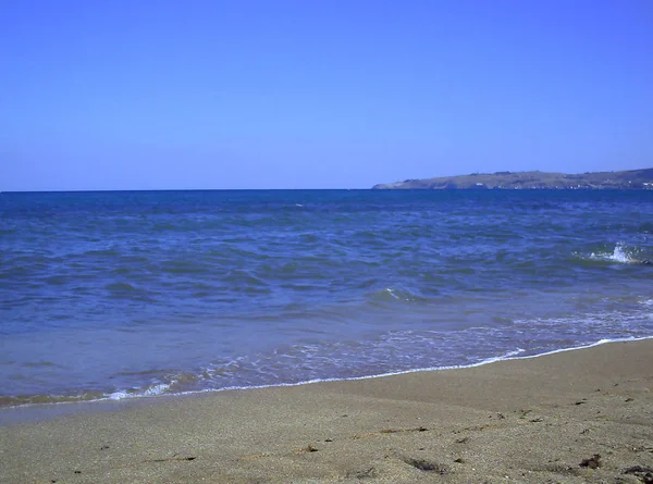 Horizonte do mar paisagem litoral água azul . — Fotografia de Stock