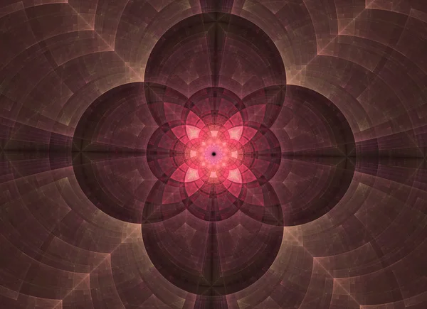 Caleidoscópio geometria sagrada abstrata. Arte fractal étnica . — Fotografia de Stock