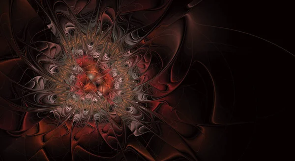 Αφηρημένο εξωτικό λουλούδι με υφή πέταλα. Κομψό λουλούδι φράκταλ — Φωτογραφία Αρχείου