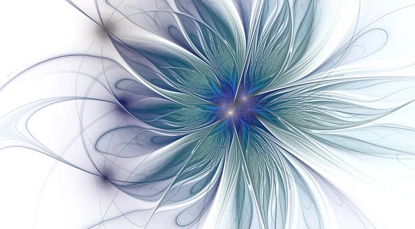 Padrão fractal fabuloso em azul . — Fotografia de Stock