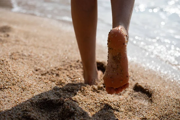 Άμμος σε πόδια σόλα — Φωτογραφία Αρχείου