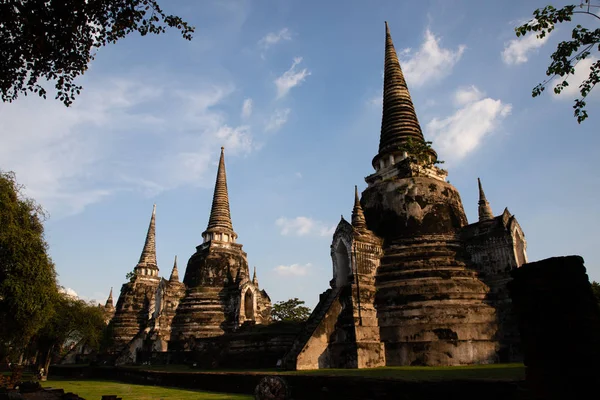 Wat Chai Wattanaram ruínas na Tailândia — Fotografia de Stock