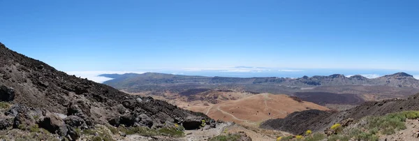 Aussicht vom Gipfel der Vulkanlandschaft — Stockfoto